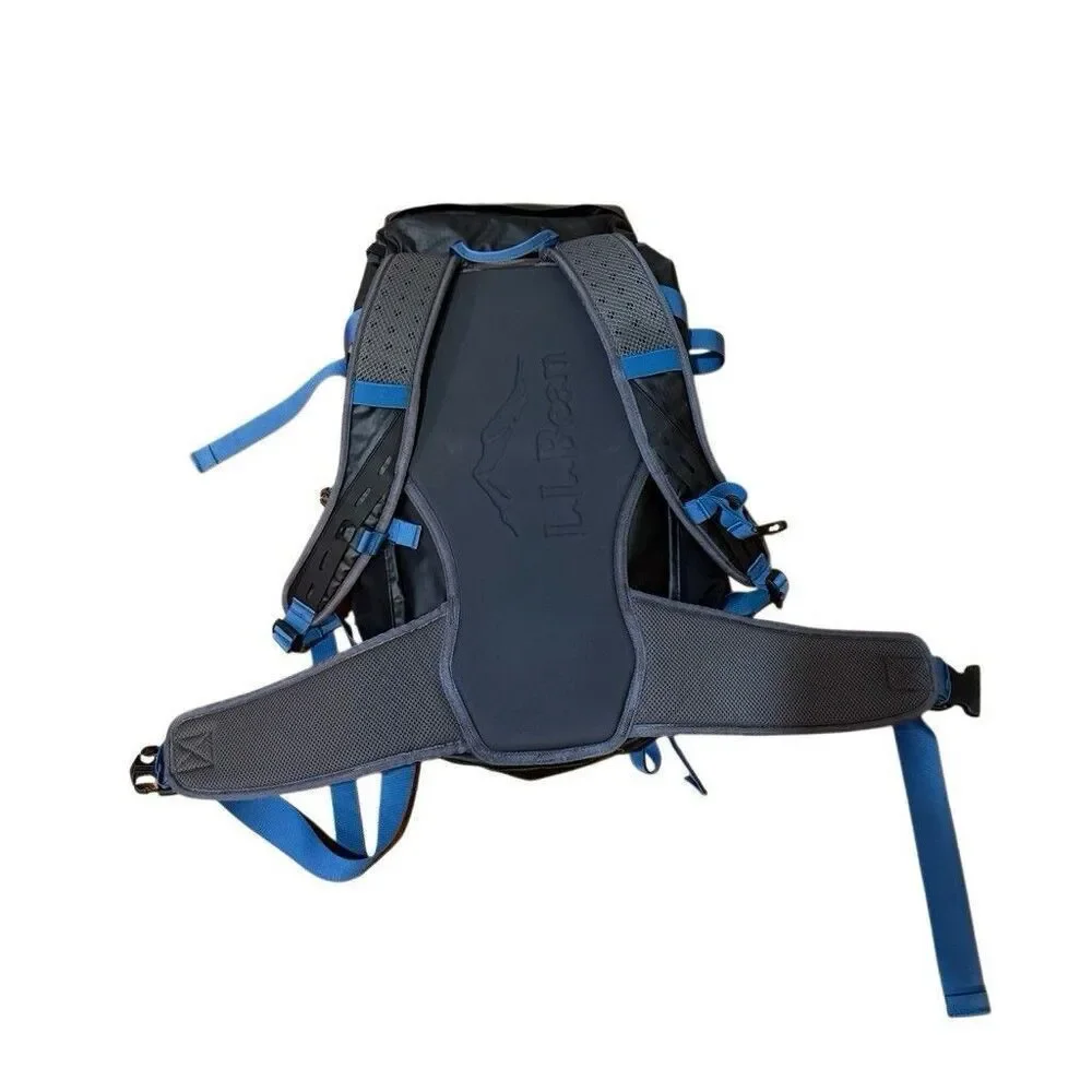 L.L. Bean All Conditions Daypack Hiking Backpack Waterproof 24L Black Blue